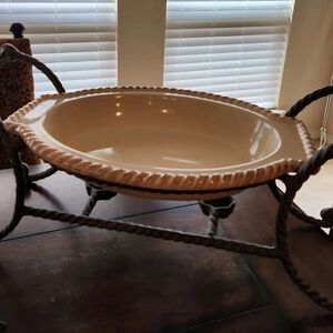 Neiman Marcus Exclusive GG Collection Ceramic & Wrought Iron  - Oval Dish